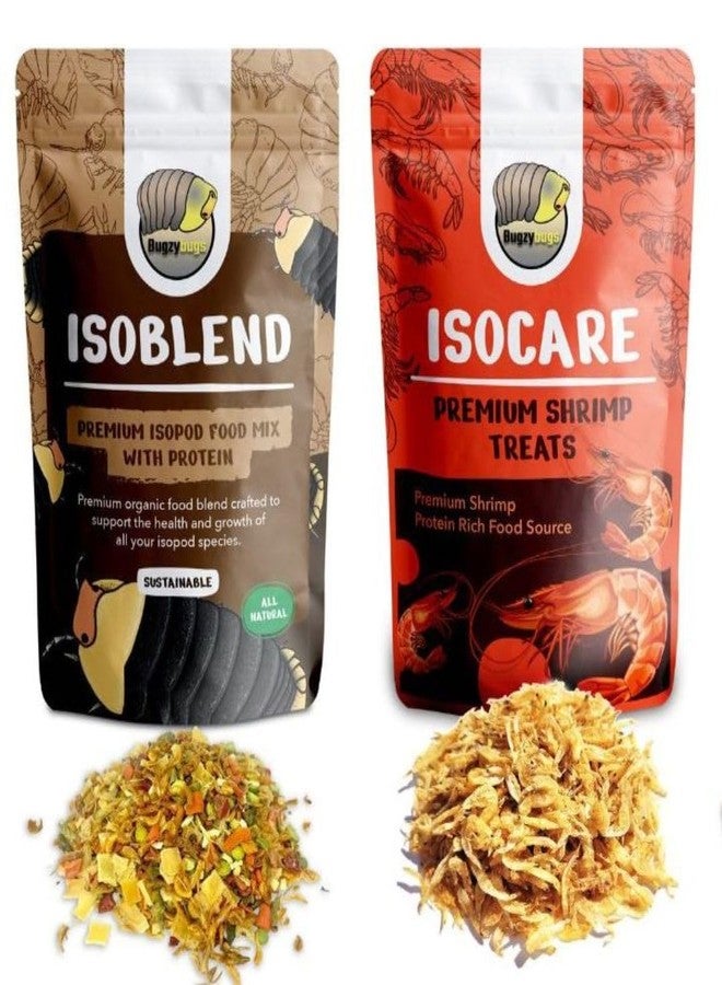 Bugzy Bugs Isoblend Premium Isopod Food Bundle Protein Vegetable Dry Blend and Shrimp Treat Rich Food Source for Feeders Insects Reptiles Invertebrates - Image 2